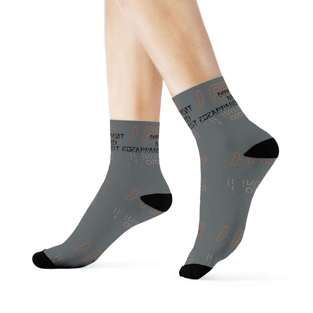 Different Breed Apparel Crew Socks — Grey Logo Athletic Socks