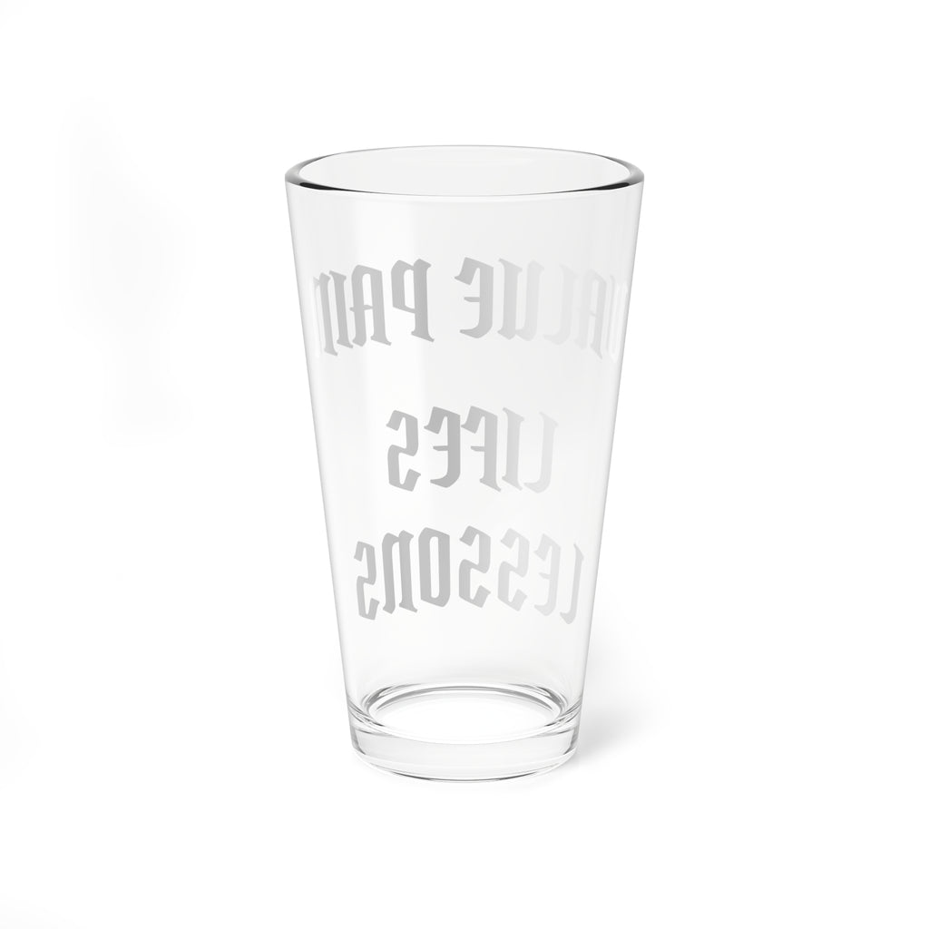 Mixing Glass — Gothic 'Value Pain, Life's Lessons' 16oz Cocktail Mixer