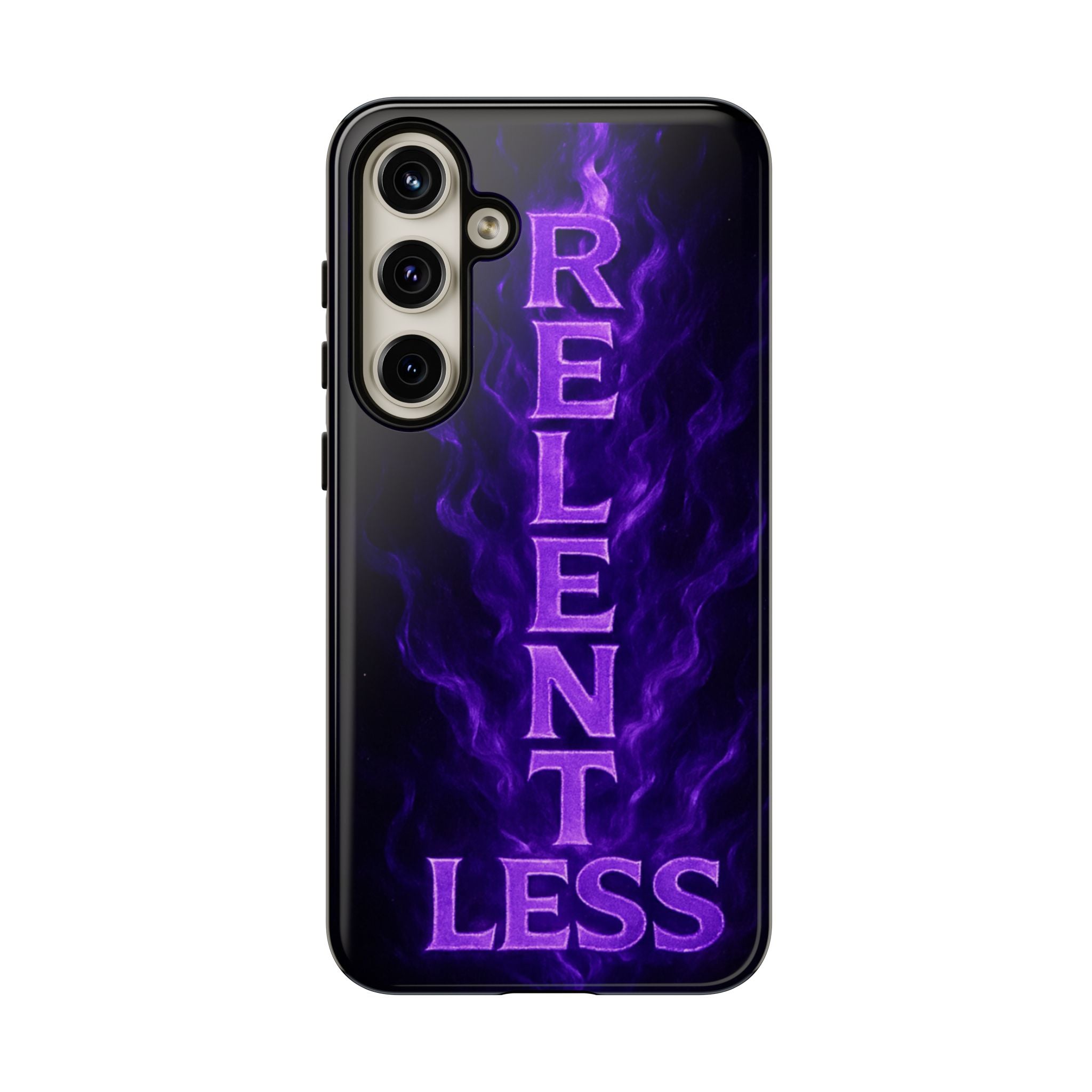 Relentless Purple Flame Phone Case — Tough Protective iPhone Cover