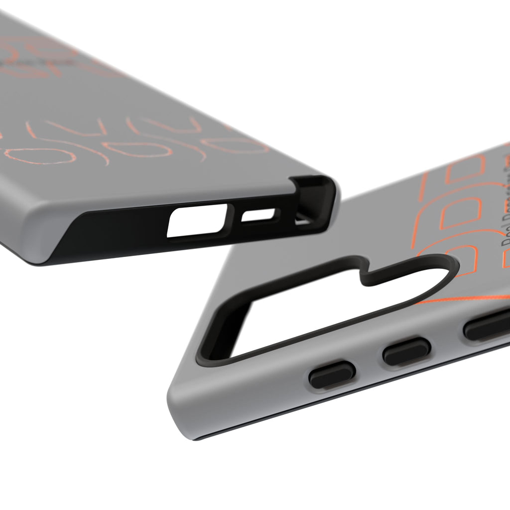 Tough Cases — 'Real Recognize Real' Protective Phone Case (Gray, Retro Outline Design)