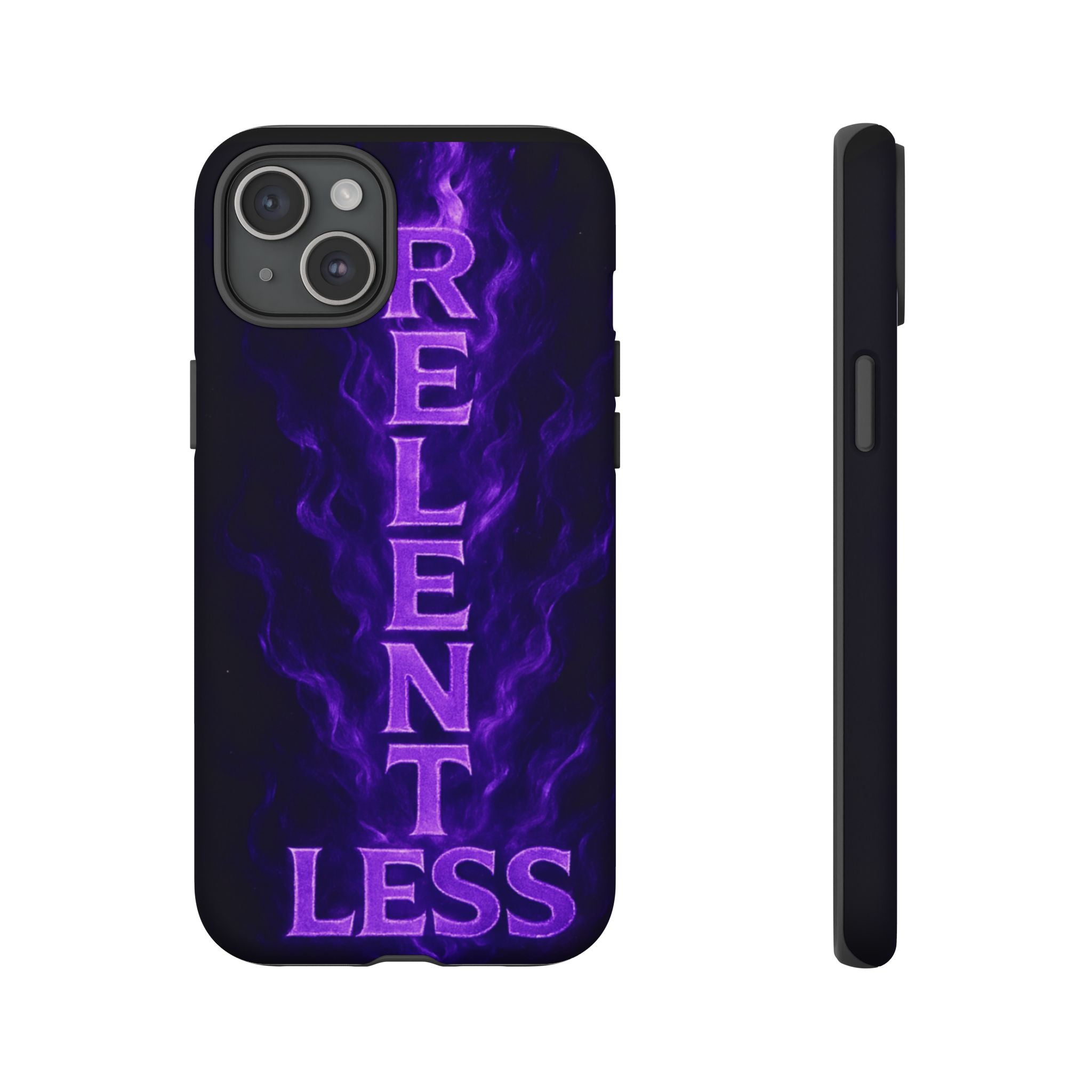 Relentless Purple Flame Phone Case — Tough Protective iPhone Cover