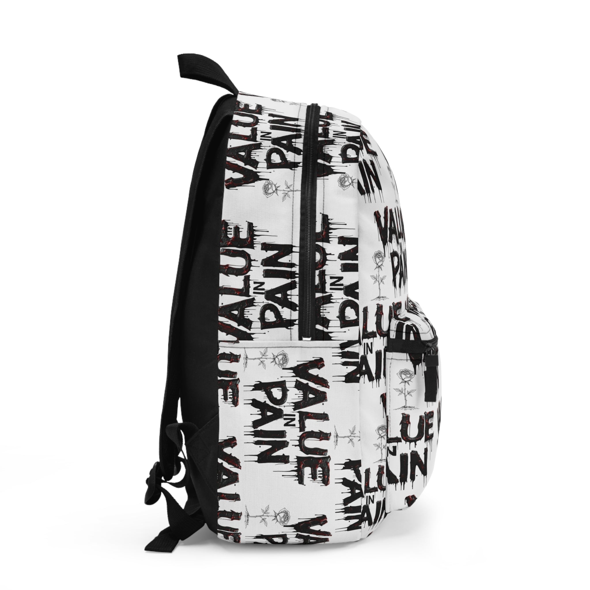 Backpack — "Value in Pain" Graffiti Print Backpack