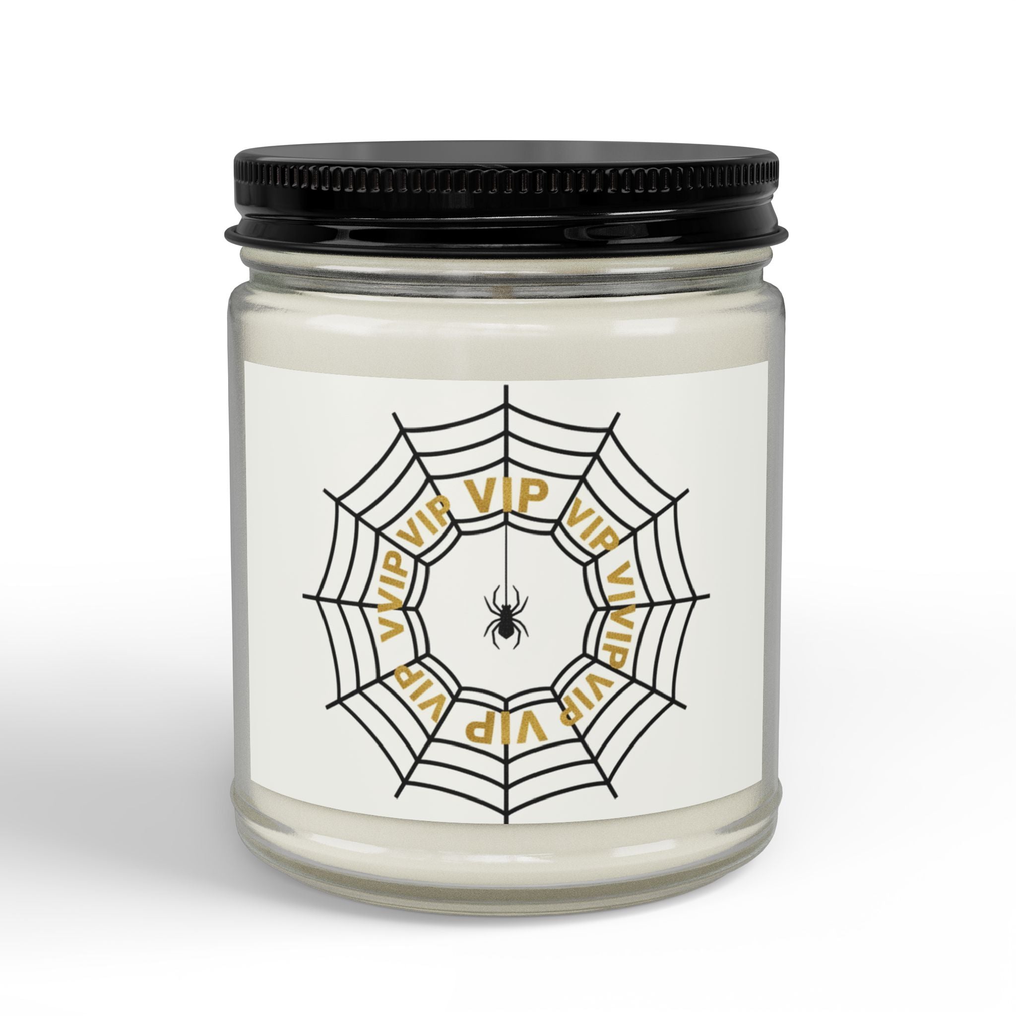 Scented Soy Candles with Black Lid, (4 and 9oz)
