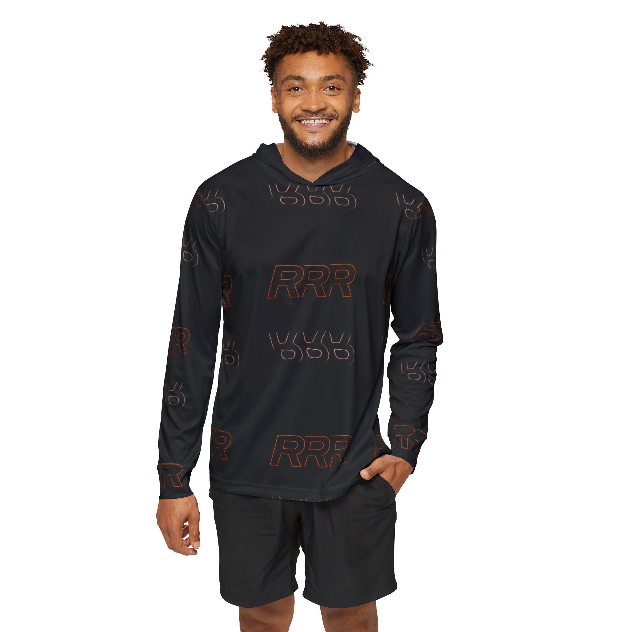 Men's Athletic Warmup Hoodie — All-Over Print Performance Pullover