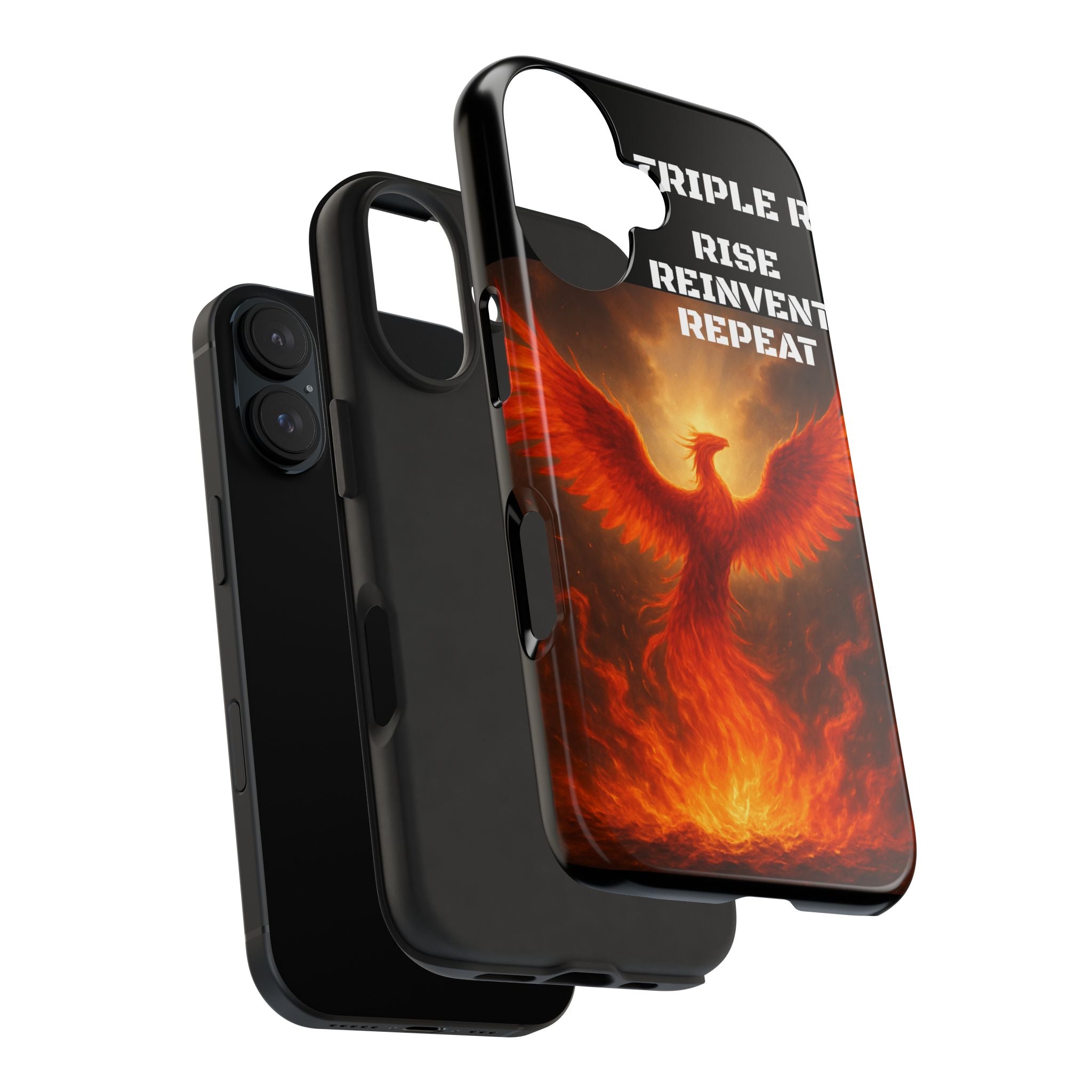 Phoenix Tough Phone Case — 'Rise Reinvent Repeat' Protective iPhone Case