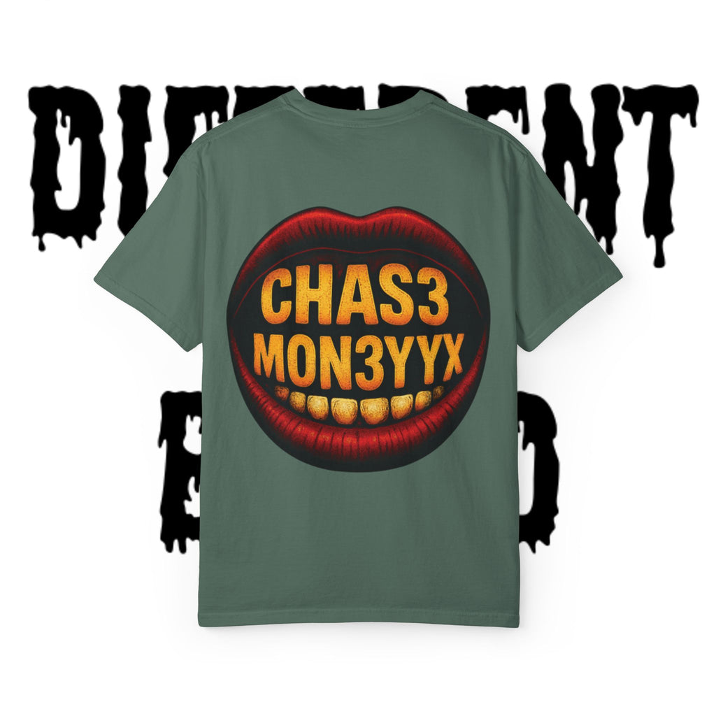 Chas3 Mon3yyx Graphic T-Shirt — Bold Lip Logo Streetwear Tee