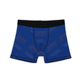 Blue All-Over Print Boxer Briefs with Subtle Repeat Logo