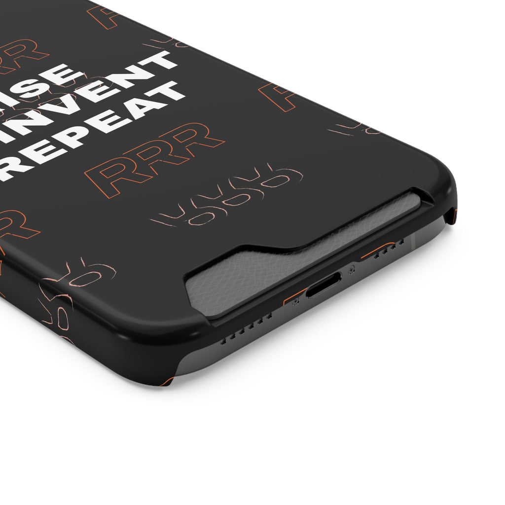 Rise Reinvent Repeat Phone Card Case — Slim Wallet Phone Case with Motivational Design