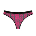 Women's Thong — Pink 'Value Pain' All-Over Print