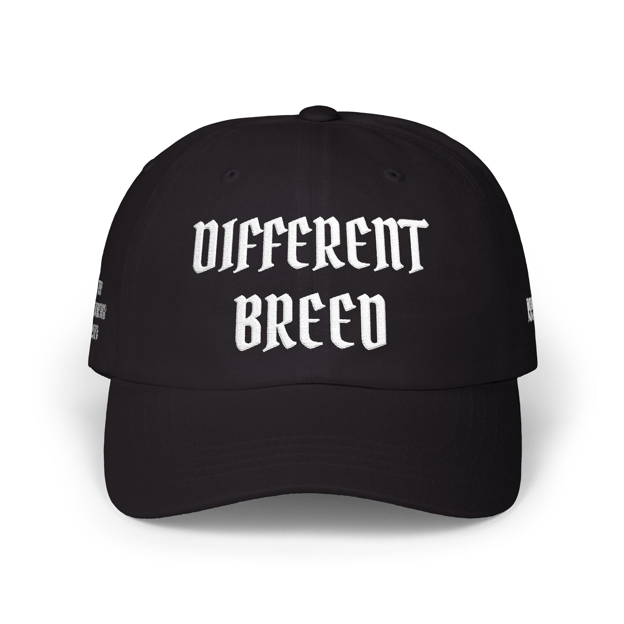 Different Breed Dad Cap — Retro Gothic Embroidered Baseball Hat