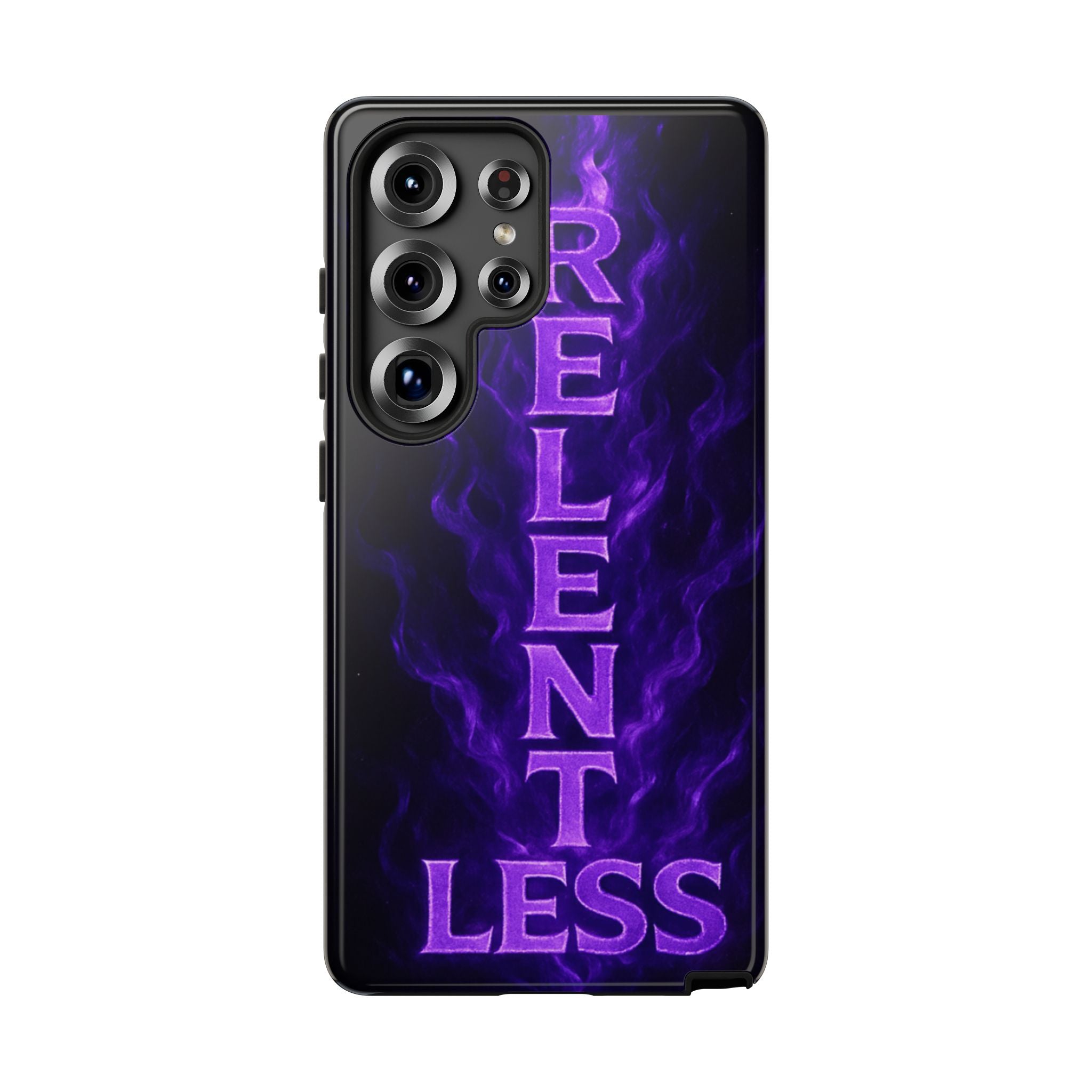 Relentless Purple Flame Phone Case — Tough Protective iPhone Cover