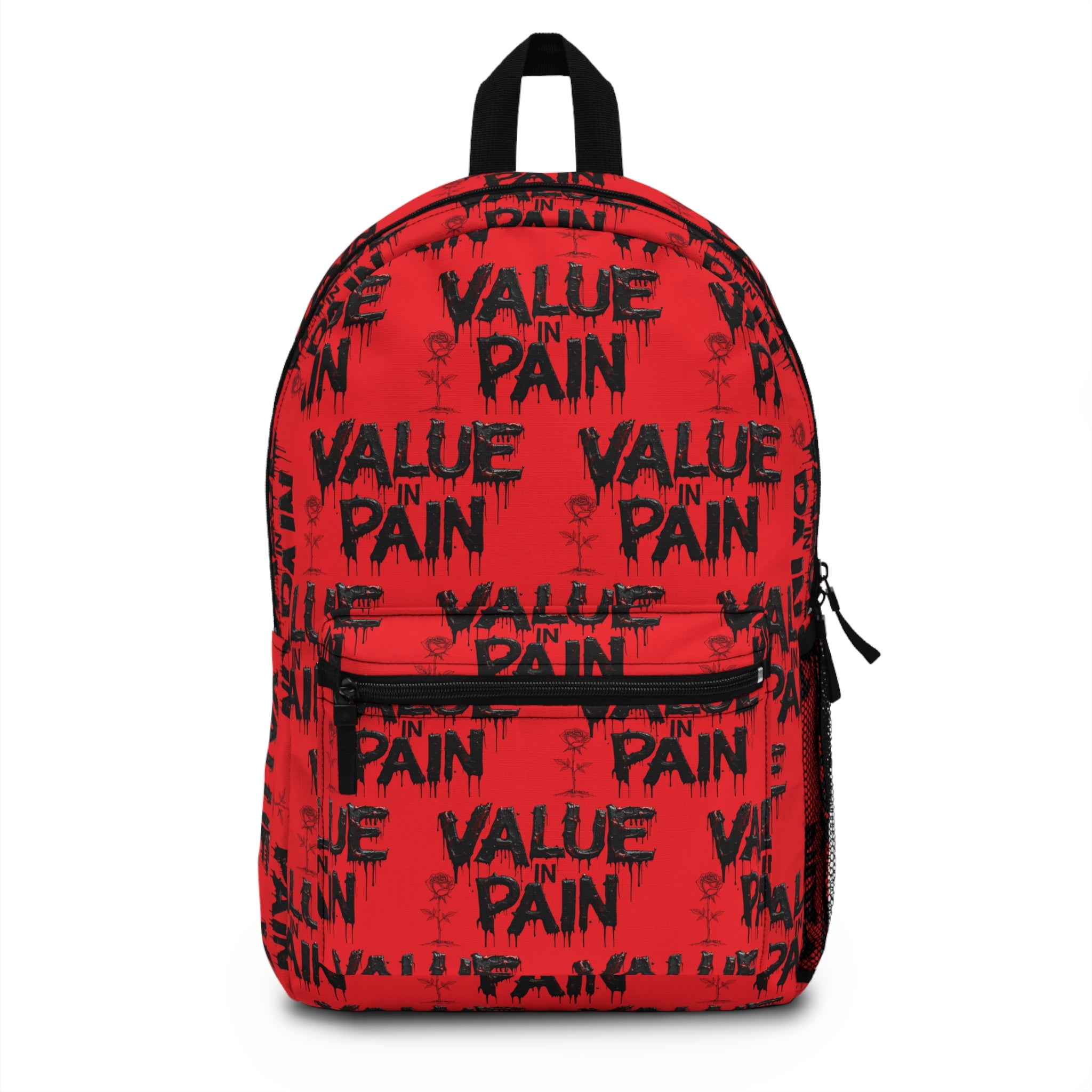 Value in Pain Red Graffiti Backpack