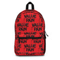 Value in Pain Red Graphic Backpack