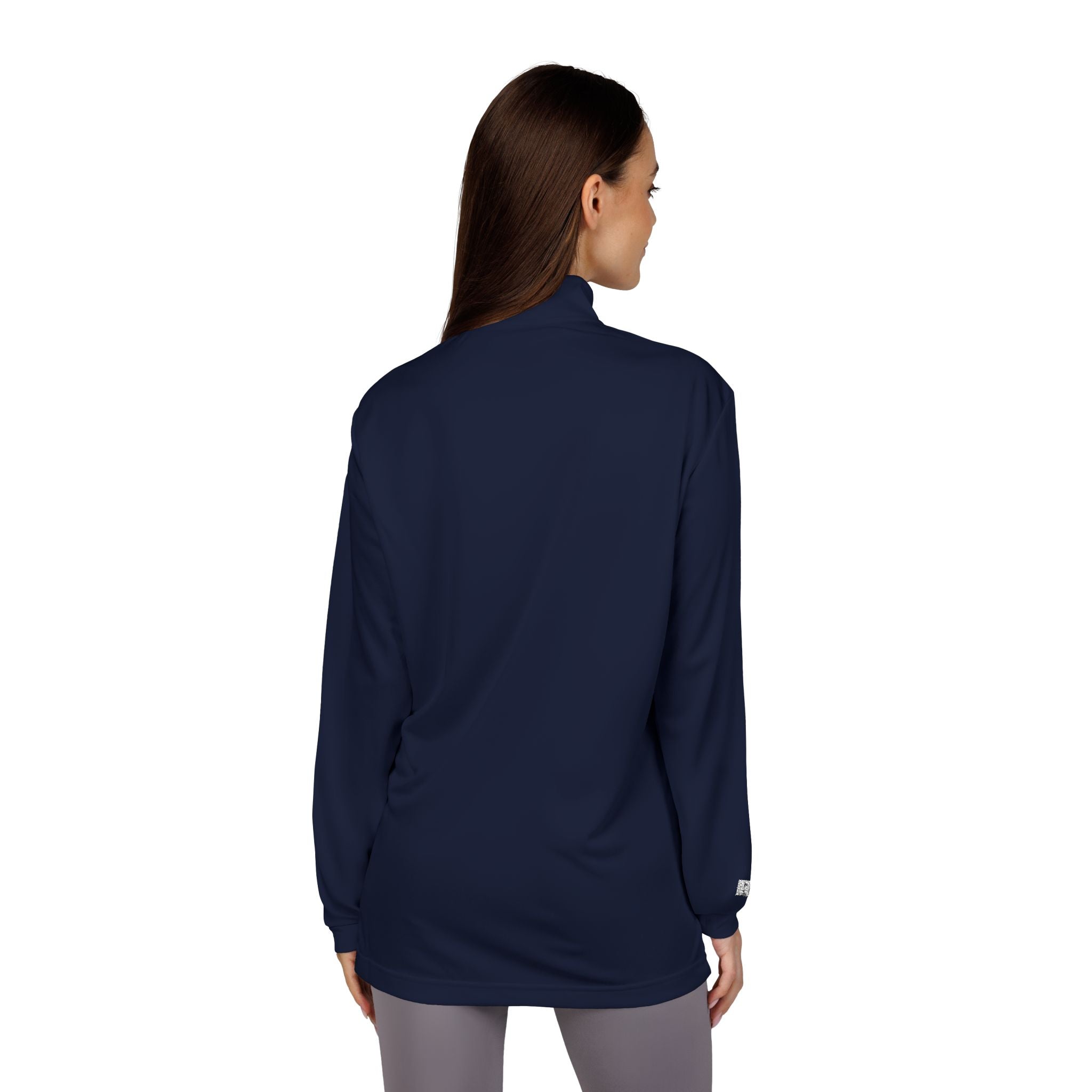 Embroidered Quarter-Zip Pullover — Heather Grey Athletic Pullover