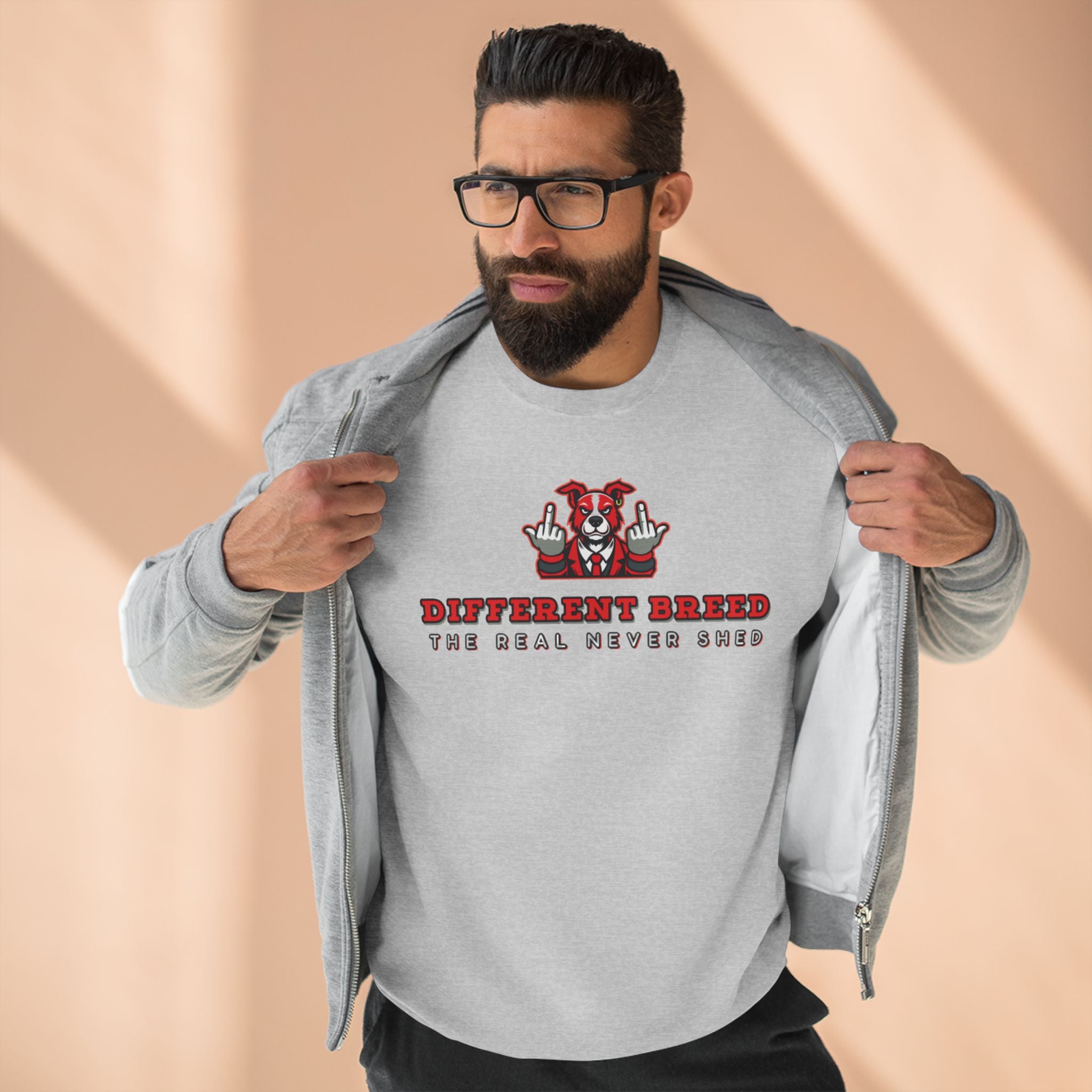 Crewneck Sweatshirt — “Different Breed” Graphic Crewneck (The Deal Never Ends)