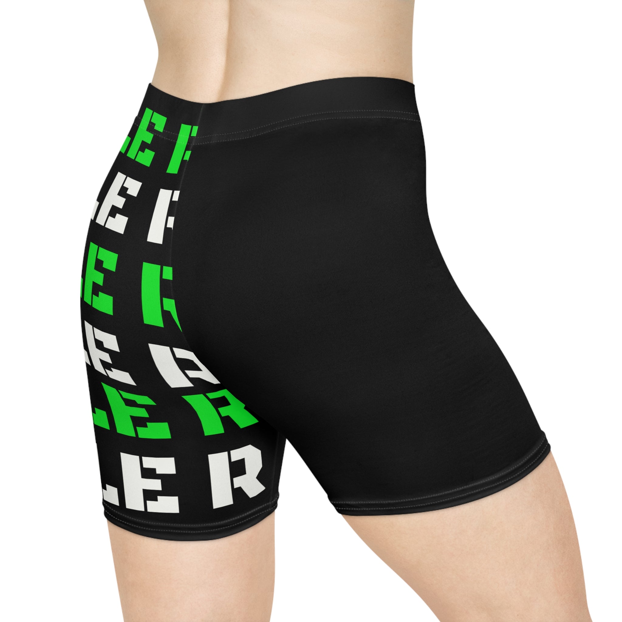 TRIPLE Repeat Graphic Biker Shorts — Women’s High-Contrast Athletic Shorts