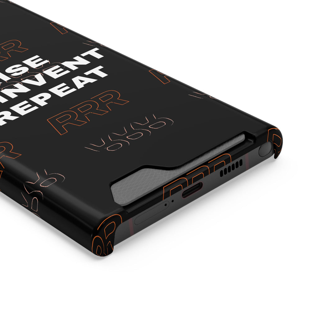 Rise Reinvent Repeat Phone Card Case — Slim Wallet Phone Case with Motivational Design