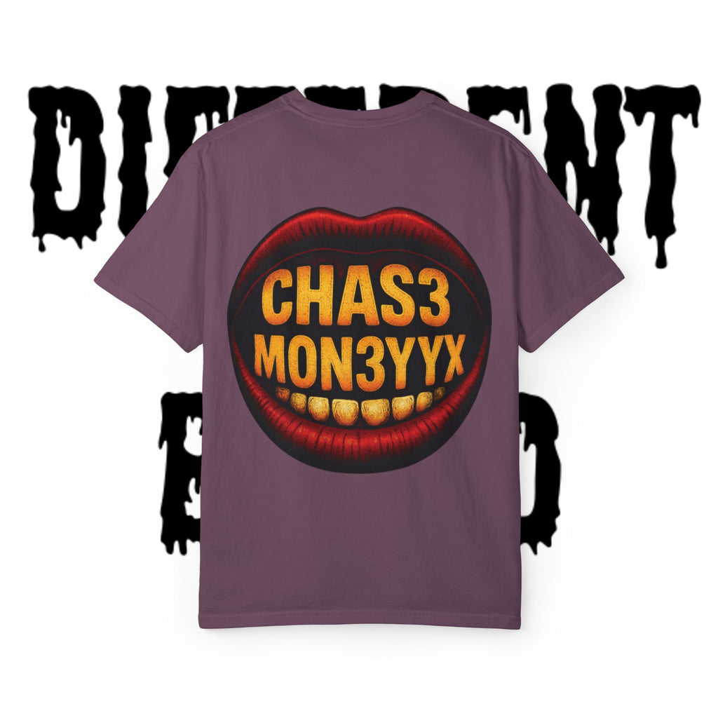 Chas3 Mon3yyx Graphic T-Shirt — Bold Lip Logo Streetwear Tee