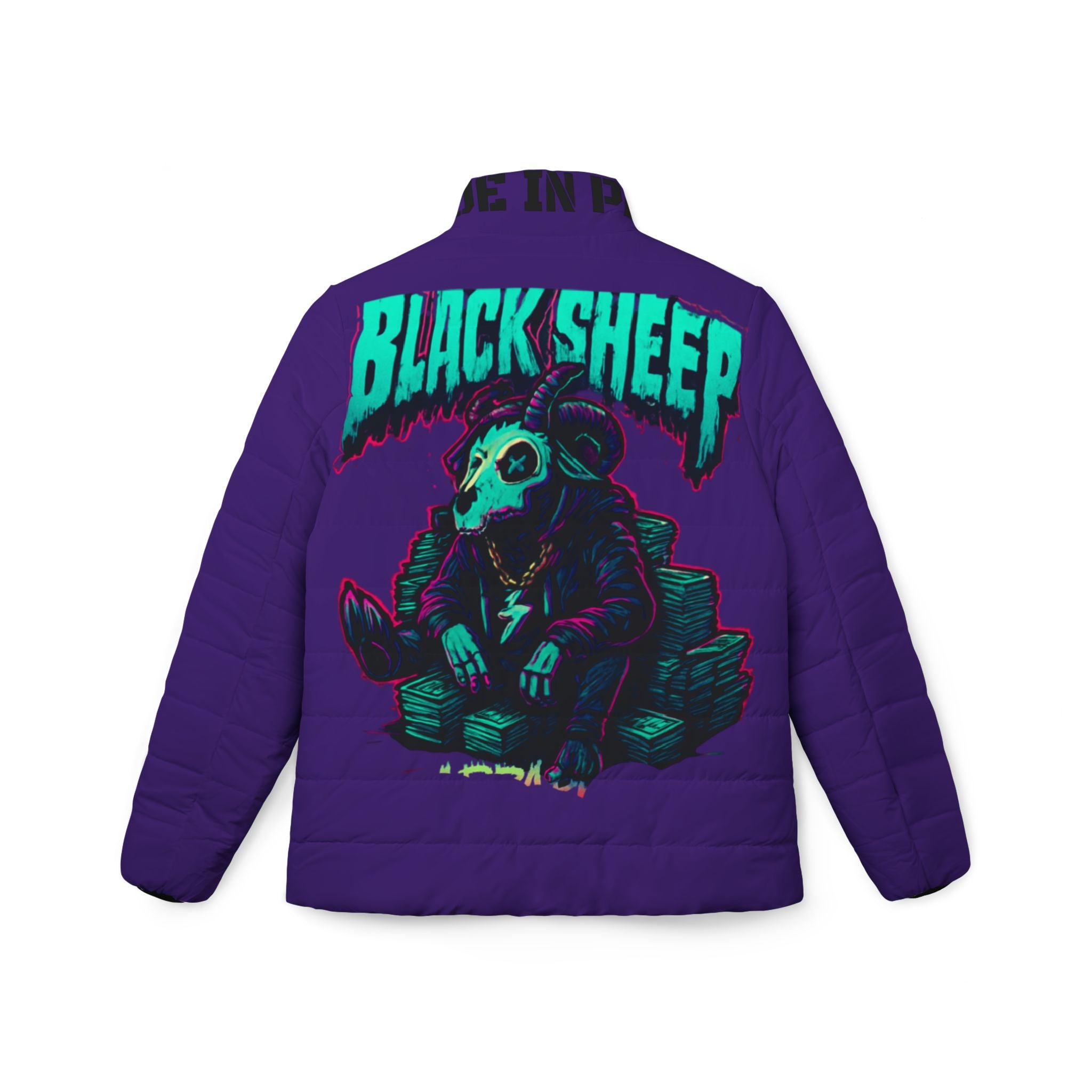 Black Sheep Puffer Jacket — "Value the Pain, You Made It This Far"