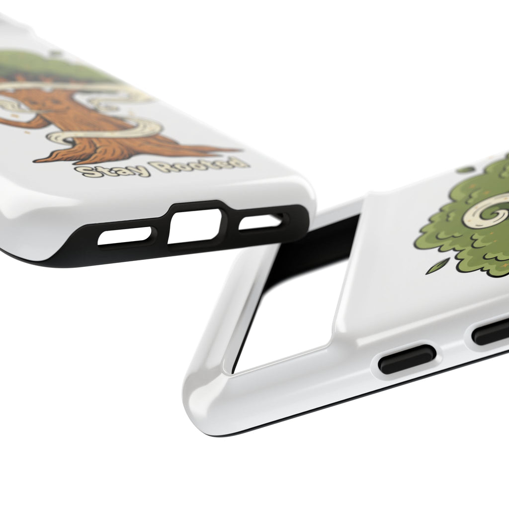 Phone Case — "Stay Rooted" Tree Design with "Value in Pain" Text