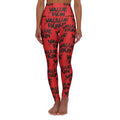 High-Waisted Yoga Leggings — "Value in Pain" Motivational Print