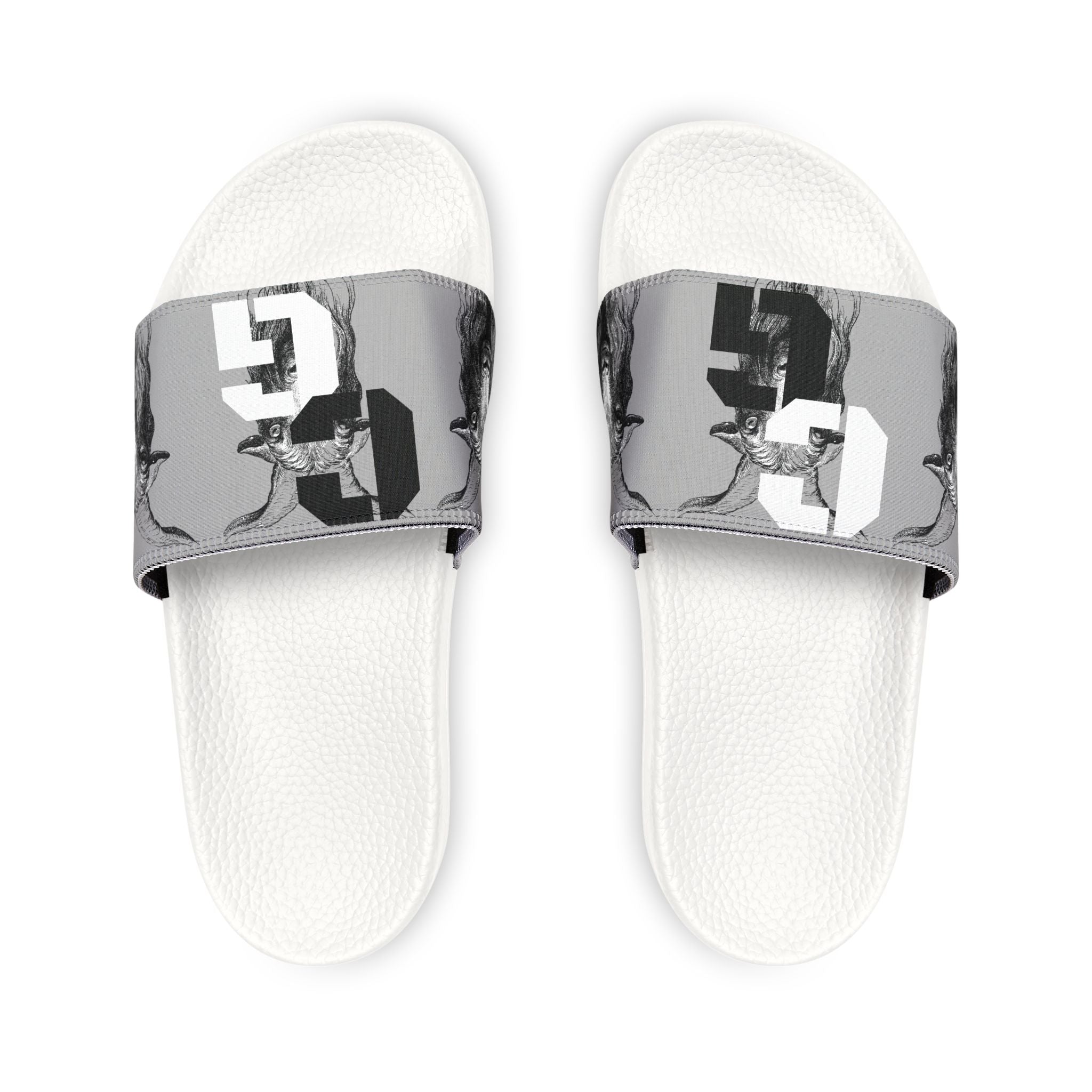Men's Adjustable Slide Sandals — Gray Urban Camo Strap