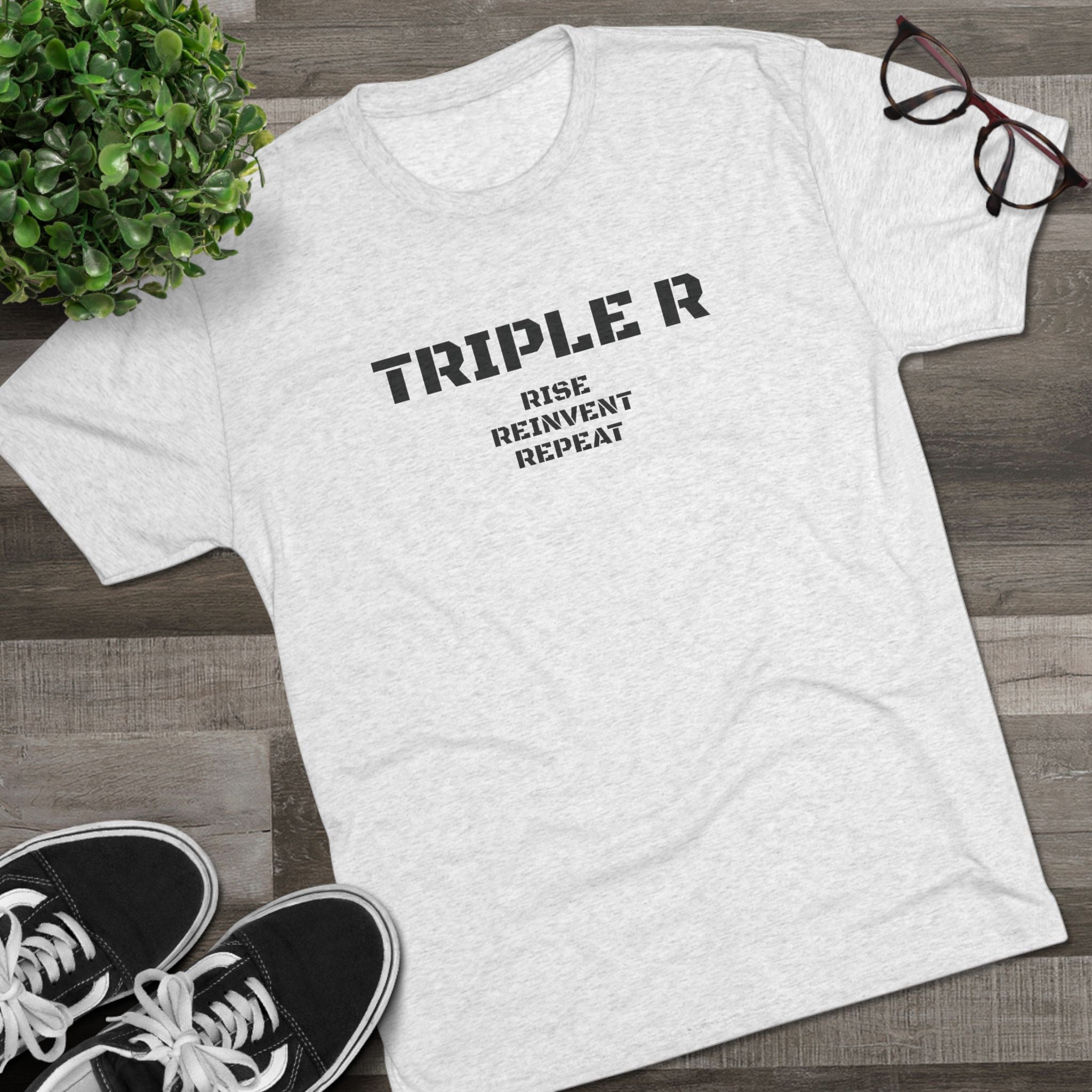 Phoenix Rise T‑Shirt — "TRIPLE R: Rise Reinvent Repeat" Graphic Tee