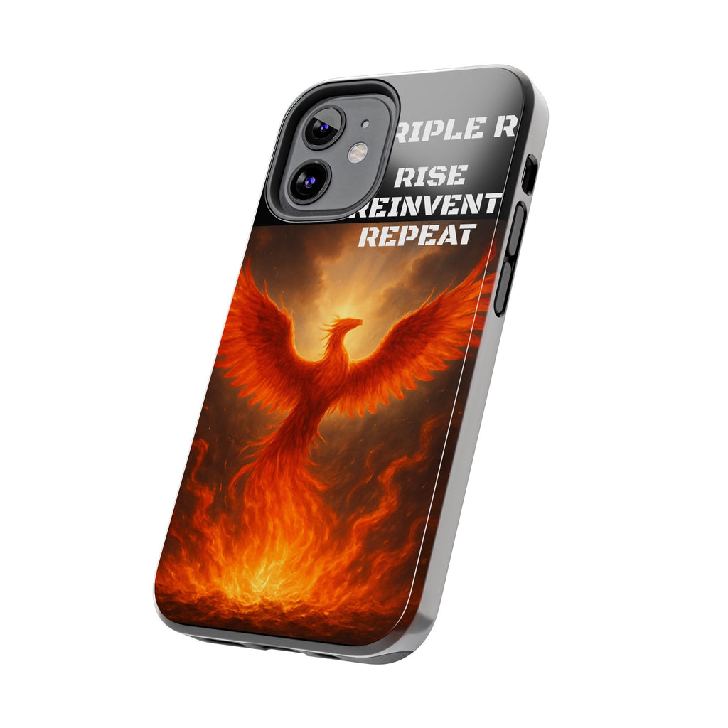 Phoenix Tough Phone Case — 'Rise Reinvent Repeat' Protective iPhone Case