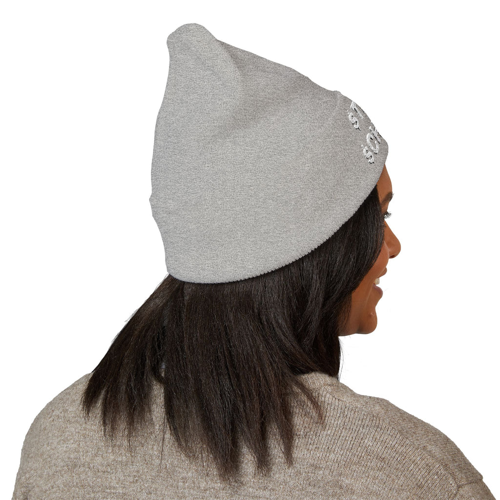 Street Scholar Embroidered Beanie — Classic Cuffed Knit Hat