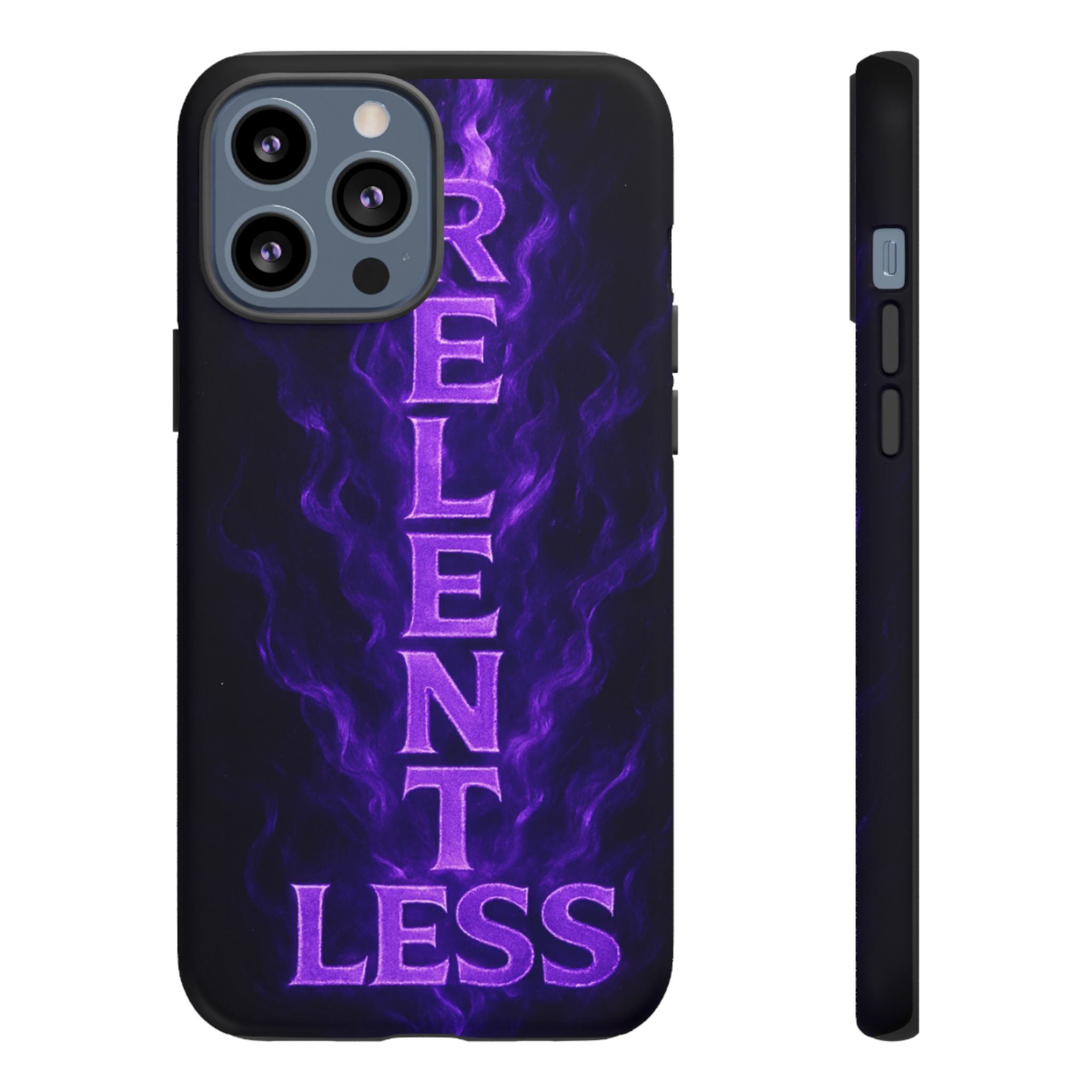 Relentless Purple Flame Phone Case — Tough Protective iPhone Cover