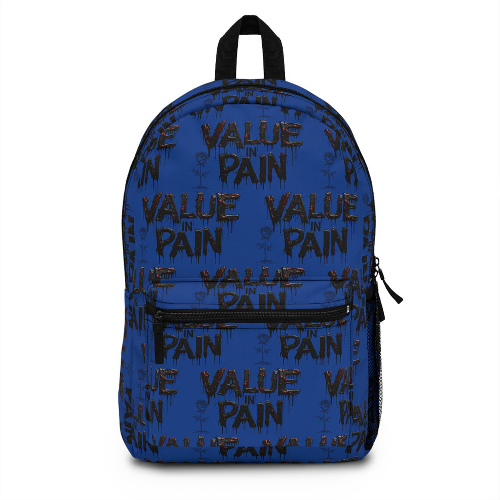 Value in Pain Pattern Backpack — Urban Graphic School Bag