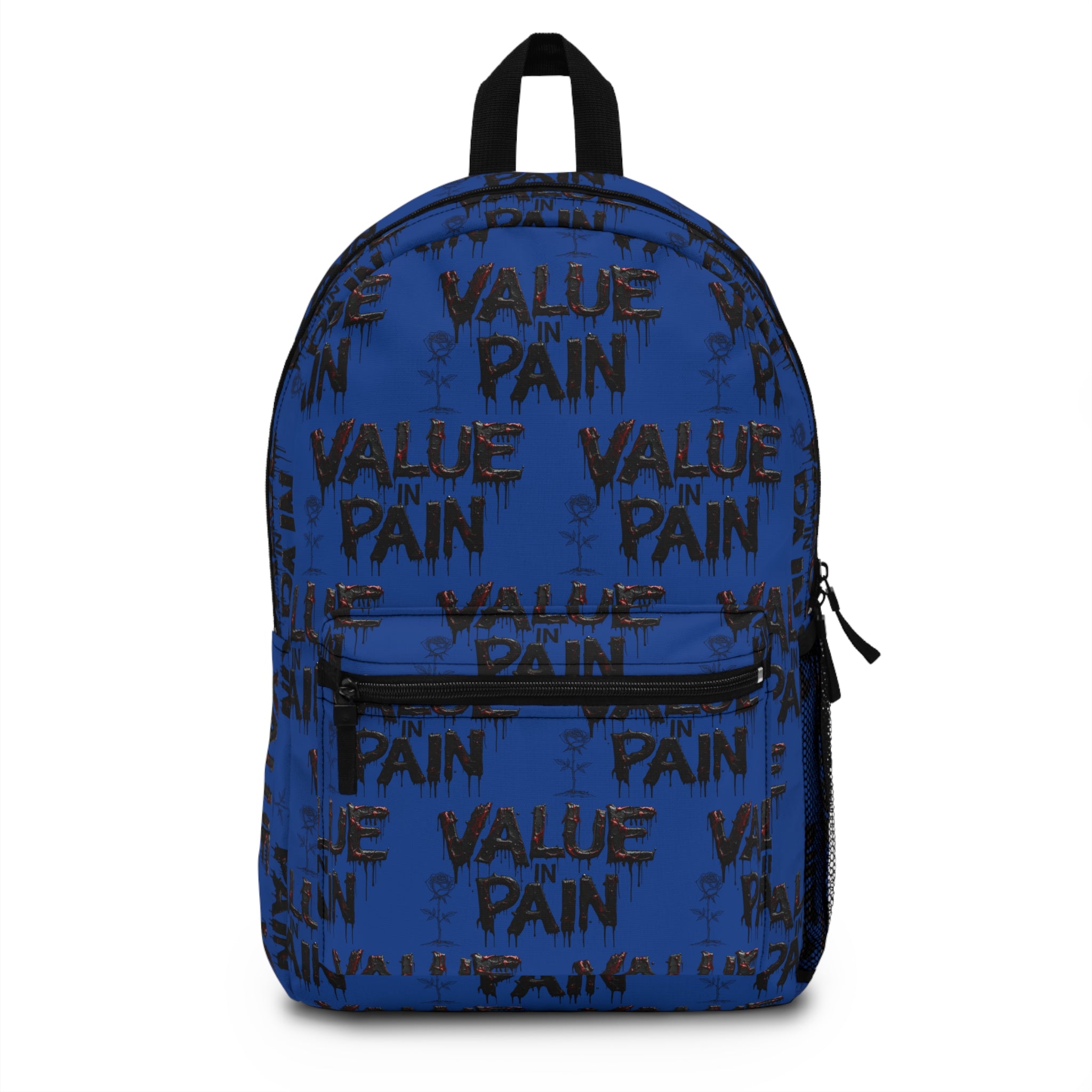 Value in Pain Pattern Backpack — Urban Graphic School Bag