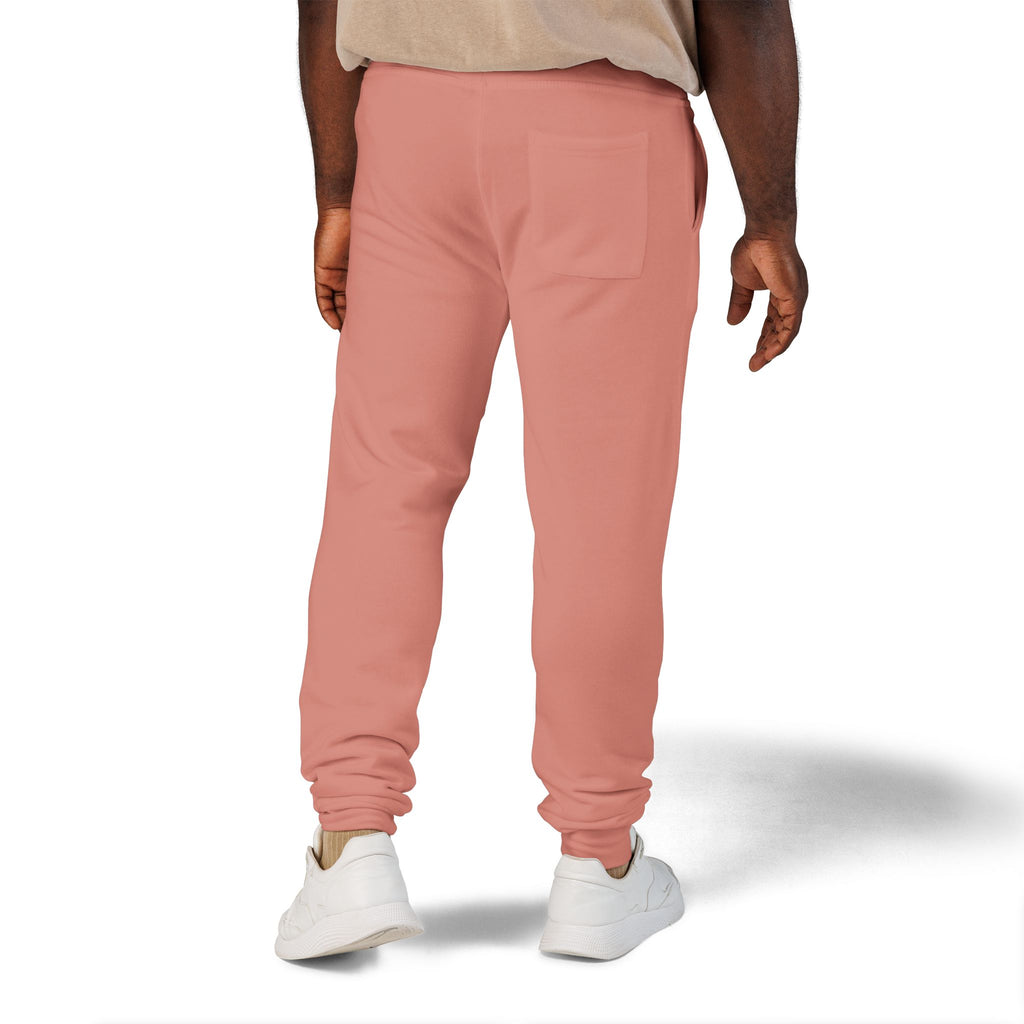 Embroidered Fleece Sweatpants — Cozy Coral Joggers