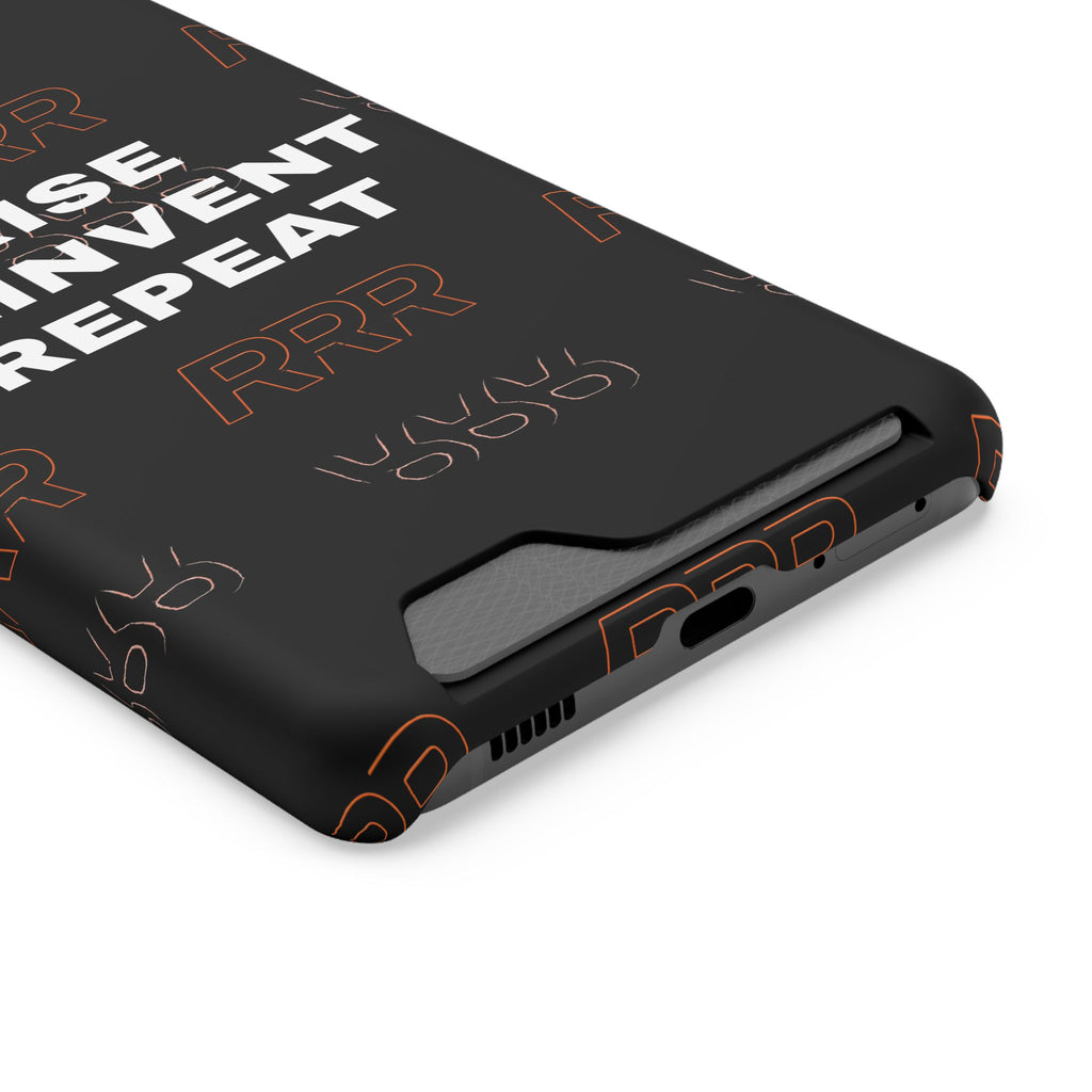 Rise Reinvent Repeat Phone Card Case — Slim Wallet Phone Case with Motivational Design