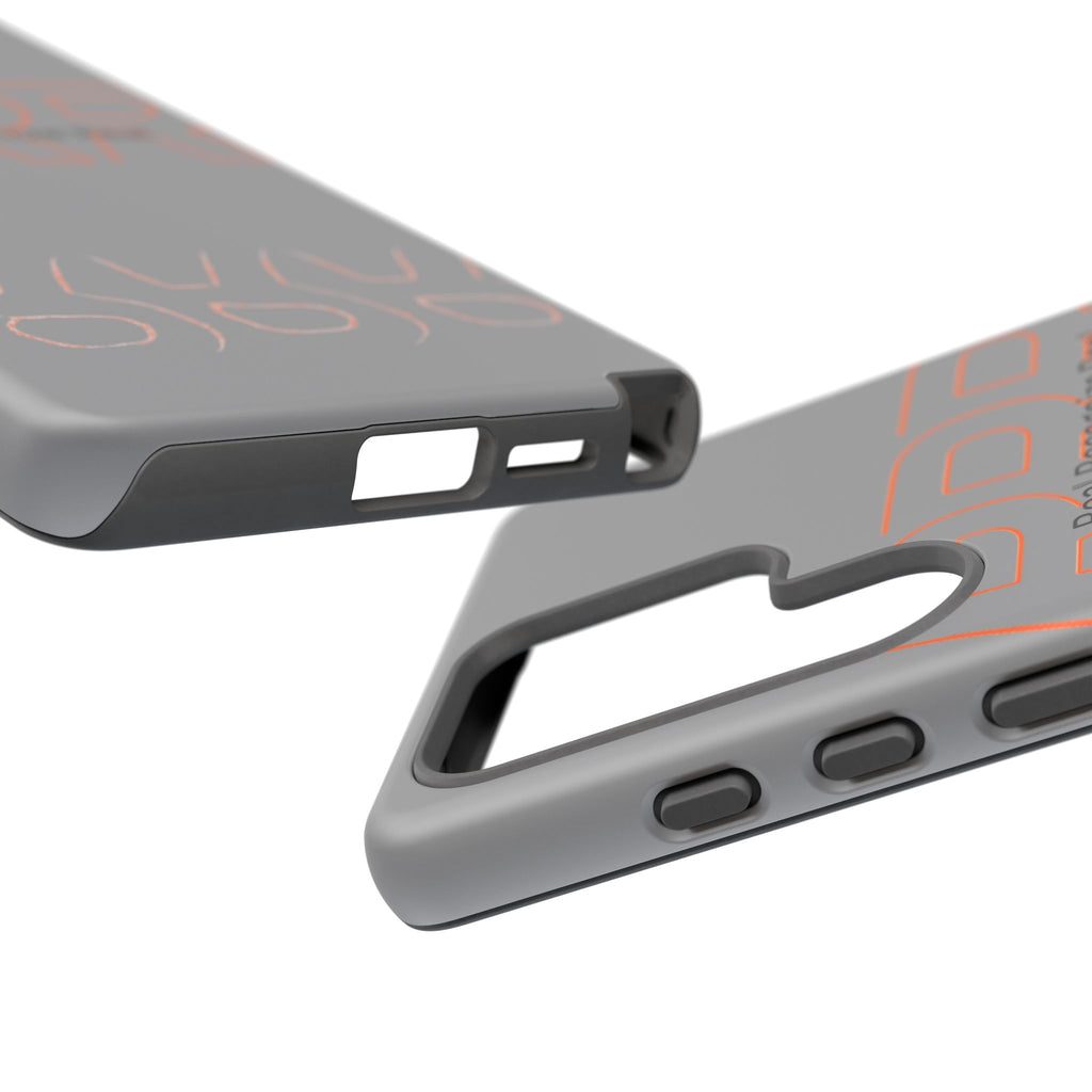Tough Cases — 'Real Recognize Real' Protective Phone Case (Gray, Retro Outline Design)